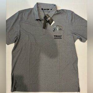 Travis Matthew Side Bet Golf Polo Shirt Truly Men Size 2XL Gray Short Sleeve NWT